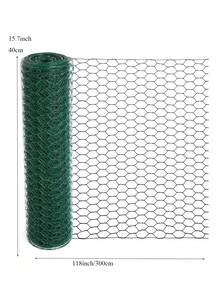 1 Roll Chicken Wire, 4/11.8 Inch Green Mesh, 0.6 Inch Hexagonal Galvanized PVC Coated Wire Fence, Suitable For Crafts, Poultry, Garden - Chicken Shredded Net - View 11