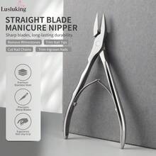 LUSLUKING 1件專業級嵌甲剪，不鏽鋼精準指甲修剪器，附彎曲夾口，適用於厚趾甲，美甲師必備 - 彩色 - 查看 2
