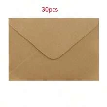 復古小方信封，清新牛皮紙信封，小卡片，風格，黑白純色，重現手寫信的浪漫，感恩節、聖誕節或萬聖節派對邀請函 - 查看 17