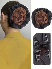 4 Inch Black Synthetic Hair Bun Wig, Elegant Hair Bun Accessory, Suitable For Women - Multicolor - View 11