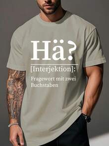 Camiseta plisada alemana divertida para hombre de talla - Negro - Ver 2