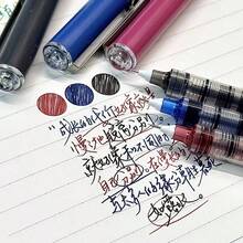 3pcs Direct Liquid Neutral Pens, Black/Blue/Red Ink Ballpoint Pens, Drawing Doodle Office Use Pens, Back To School - Sets - View 3