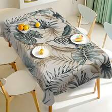 1pc Morandi Tropical Palm Leaf Print Rectangular Tablecloth, Anti-Slip Wear-Resistant, Nordic Restaurant / Bohemian Home / Luxury B&B / Tropical Style Decor Essential! Polyester Material, Machine Washable, Suitable For Multiple Indoor Scenes - Multicolor - View 13