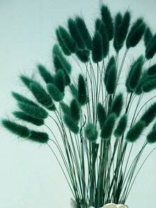 60/120/240入 波希米亞風人造花藝裝飾 兔尾芒草 多色蒲公英花 家居婚禮辦公室咖啡廳裝飾 情人節母親節禮物 - 墨綠色 - 查看 2
