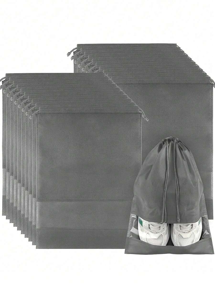 Bolsa de almacenamiento de zapatos con cuerda, bolsa de almacenamiento de viaje con cierre de cordón, bolsa de zapatos portátil e impermeable, accesorios esenciales para el hogar, viajes y regreso a la escuela