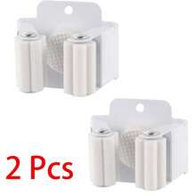 2/4/6/8/12pcs Broom & Mop Hooks, Wall-Mounted Broom Holders, Heavy Duty Garden Tool Organizer Racks For Rakes, Shovels, Stainless Steel Mop Hooks With Screws, Multi-Function Wall Mounted Rack - White - View 13