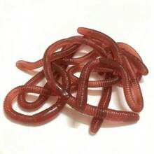 5pcs/Set Realistic Rubber Worms, Lifelike Fake Worms For Pranks, Party Favors, Halloween Props, Suitable For Teens And Adults 14+ Years Old - A - View 3