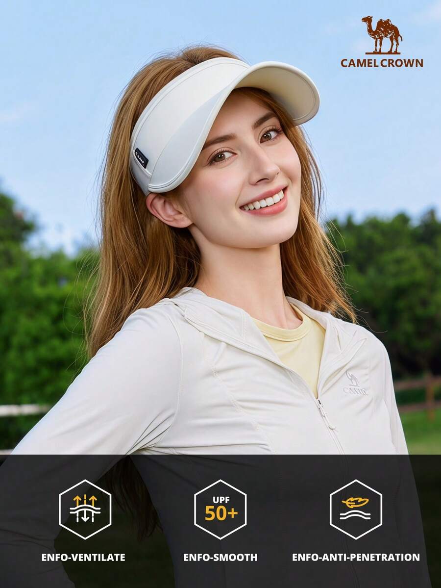 CAMEL CROWN 女士户外运动遮阳帽,防紫外线高尔夫马拉松网球帽 - 淺美安 - 查看 1