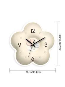 Creative Floral Home Decor Wall Clock, Silent Battery Powered, Suitable For Home, School, Office - 1PC - View 9