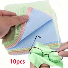 10/50/100pcs Reusable Microfiber Cleaning Cloths For Glasses, Camera Lenses & Smartphone Screens - Thick Soft Unscented Wipes, Scratch-Free, Random Colors, Glasses Cleaner - Multicolor - View 7