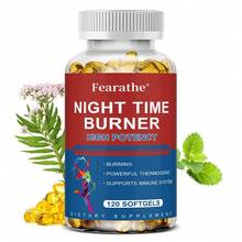 Nighttime Fat Burner - High Potency Formula With White Kidney Bean And Green Coffee Bean - Metabolism Support - 120 Softgels - 1 bottle - View 7