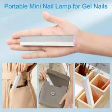 Lámpara de Uñas YIKOOLIN Mini UV para Curado de Uñas de Gel, Lámpara LED para Esmalte de Gel, Secador de Uñas USB para Curado Rápido - Conjunto blanco - Ver 7