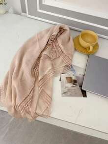 1PC Lace Border Handkerchief Shawls And Wraps Soft Lightweight Daily Fashion Casual Four Seasons Accessories Women Evening Party Travel Wedding Gifts - Multicolor - View 2