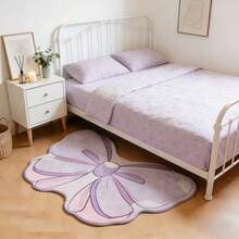 1 pieza Alfombra de piso con patrón de lazo rosa, alfombra decorativa, decoración de dormitorio, alfombra pequeña, alfombra, decoración del hogar, alfombra de sala de estar, alfombra pequeña de sala de estar, alfombra de dormitorio, decoración del hogar de sala de estar, alfombra para exteriores, alfombra lavable - Multicolor 16 - Ver 2