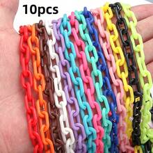 10pcs/Pack Colorful Acrylic Chain, DIY Jewelry Accessories, Necklace Chain, Eyeglasses Chain, Mask Chain - Multicolor - View 7
