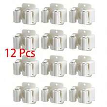 2/4/6/8/12pcs Broom & Mop Hooks, Wall-Mounted Broom Holders, Heavy Duty Garden Tool Organizer Racks For Rakes, Shovels, Stainless Steel Mop Hooks With Screws, Multi-Function Wall Mounted Rack - White - View 15