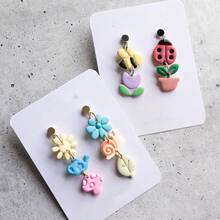3/42 piezas Mini Cortadores de Arcilla Natural de Primavera, Moldes de Arcilla Polimérica para Joyería Floral/Insecto, Herramientas de Manualidades DIY para Pendientes de Naturaleza Boho - Rosa - Ver 2