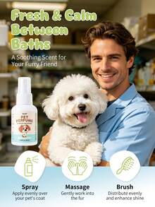 Oivolii Pet Deodorizing Spray, Pet Perfume - Vanilla Coconut Scent, Long-Lasting Fragrance, Keeps Pets Smelling Fresh And Clean., Suitable As A Daily Grooming Tool For Dogs And Cats, A Great Gift For Pets. 2.03fl.Oz. - 60ml - View 6
