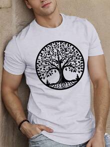 Camiseta de manga corta para hombre Tree Of Life, camiseta de verano - Blanco - Ver 1