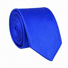 Set Of 3 Light Gray Ties For Groomsmen, Weddings, And Events - Royal Blue - View 3