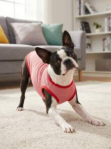 1PC Dog Tank Top, Dog Vest, Soft & Breathable Pet Summer T-Shirt, Stretchy Sleeveless Athletic Tank Top Clothing For Running Walking, Dog Apparel For Small Medium And Large Breed - Multicolor - View 6