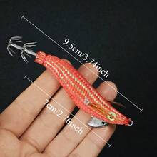 Avlcoaky 3pcs Shrimp Fishing Lures Luminous Squid Jig Hook Shrimp Prawn Lure - Multicolor - View 6