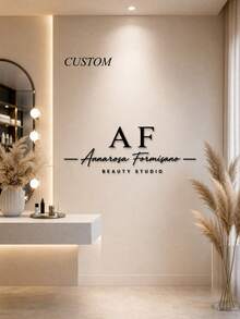 Customized Round Beauty Salon Logo Sign - Double Layer Laser Cut Acrylic, Suitable For Commercial Studio Signage, Beauty Salon And Spa Commercial Display - Multicolor - View 2