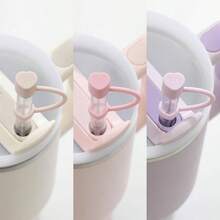 - Tapones de paja en forma de corazn: para vasos y accesorios de copa 30, 40 onzas, paquete de 5 unidades, multicolor para nias, regalos de San Valentn y Galentines - Decoración de corazón - Ver 3