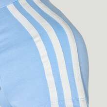 Adidas CALI TEE Polka Dot Knit Fitted Raglan Sleeve Sports Short Sleeve T-Shirt - Blue - View 11
