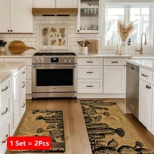1pc, Home Decor, Cactus Pattern Print, Linen Kitchen Rug, Kitchen Mat, Floor Mat, Bathroom Mat, Door Mat, 3D Print Rectangular, Suitable For Living Room, Bedroom, Hallway, Bathroom, Laundry Room - Polyester Rug, Suitable For Indoor And Outdoor Home Decor - Multicolor - View 18