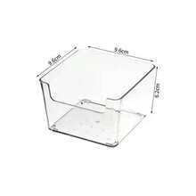 1pc Transparent Drawer Organizer Box For Desktop Organization - Small Compartment Storage Box - Stackable, Mix And Match - For Sorting And Categorizing Back To School Stationery Storage Box School Supplies - Square - View 10