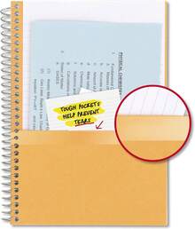 New-2026Five Star Spiral Notebook, 2 Subject, College Ruled Paper, 6" X 9.5", 80 Sheets, Blue (Color May Vary) (840029CG1) - Gray - View 8