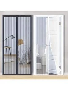 1pc Magnetic Soft Mesh Door Curtain, Suitable For Doors And Windows, Magnetic Automatic Closing Mosquito Net Door, Breathable Invisible Mesh Screen To Block Mosquitoes And Dust, With Magnetic Fasteners For Easy Ventilation - Multicolor - View 3