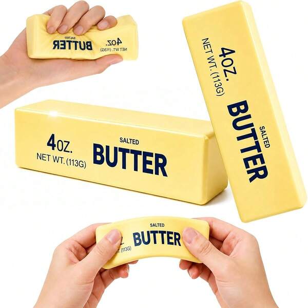 =Butter Squishy, Soft Slow Rising Squeeze Toys, Butter Stick Squishy Fidget Toys And Stress Balls Squishies For Office Desk Toys, Party Favors & Birthday Gifts