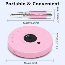 35000RPM Electric Nail Drill With LED Display And Pause Function, Manicure And Pedicure Set, Suitable For Nail Salons And Home DIY - 粉色 - 查看 2