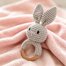 Handmade Crochet Rattle, Baby Rattle Toy, Attract Baby's Attention, Infant Parent-Child Interaction Toy, Built-In Bell, 3D Cute, Rich Details, Newborn Commemorative Gift, Easter Gift, Halloween Gift - Multicolor - View 3