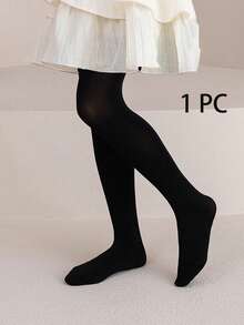 2/1 Cặp quần legging khiêu vũ cho bé gái, Quần bó trẻ em, Quần bó không chân cho trẻ mới biết đi, Màu đen trơn, Tất mỏng không chân co giãn, Tất khiêu vũ màu đen, Thường ngày thích hợp mặc hàng ngày, Quần khiêu vũ phong cách dễ thương cho sinh viên, Quần không chân thông thường cho mọi mùa xuân/hè, Thích hợp cho học sinh tụ tập hàng ngày, Mặc với váy, quần short, giày bệt, Quần bó trở lại trường, Mùa trở lại trường, Học sinh, Học kỳ mới, Trở lại trường, Lớp học - Nhiều màu - Xem 14