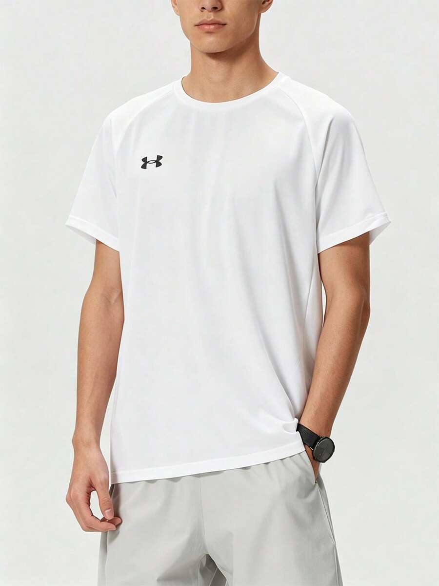 Under Armour 男士短袖T恤,休閒日常穿著,健身房運動衫,大尺碼,吸濕排汗,透氣,運動T恤 21500140-100 - 白色 - 查看 1