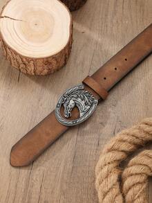 1pc Vintage Western Cowboy Style Belt, Unisex, Suitable For Jeans - BH1144 - View 11