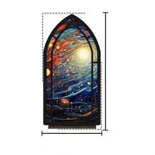 Gotische Blumen-Buntglas-Acryl-Buchstützen, Dark Academia Schreibtischdekoration, Vintage Kirchenfenster-Buchstützen, Buchliebhaber Schreibtischaufbewahrung, ästhetische Raumdekoration Geschenk, Hochzeitszubehör - 1PC - Übersicht 7