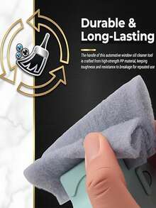 Magic Window Track Cleaning Tool Set, Detachable Car Window Groove Cleaning Brush For Removing Dust, Essential Car Window Sill Cleaning Tool, Suitable For Door Tracks, Non-Slip Handle - A - View 6