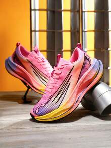 Women's Running Shoes, Women's Professional Running Shoes, Using Carbon Plate Technology - Lightweight Cushioned Sports Shoes, Anti-Slip Shock-Absorbing Sole, Versatile Shoe Style, Suitable For Gym, Training, Couple Running Shoes, Basketball Shoes, All Seasons, Fashion Sports Design - Dreamy Purple - View 6