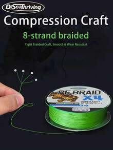 Braided Fishing Line - Ultra Strong - Abrasion Resistant - No Stretch - Blue Camo, Moss Camo, White, Green, Pink, Blue, 4-Strand Fishing Gear - Baby Blue - View 4