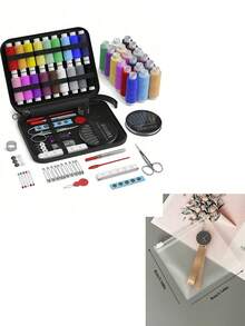 1 Set Portable Sewing Kit - Includes Thread Spool Storage Box, Repair Tools, Needle Threader And Hand Sewing Supplies. Suitable For Valentine's Day, Wedding Season, Mother's Day, Father's Day And Birthday Occasions. - Multicolor - View 10