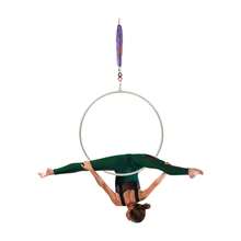 Premium Complete Aerial Hoop Set With Full Accessories, 37.4 In Diameter Hoop & 0.98 In Stainless Steel Tube, Easy Grip And Excellent Balance, Professional Gear For Aerial Yoga, Dance, Acrobatics And Gymnastics Training - Silver - View 9
