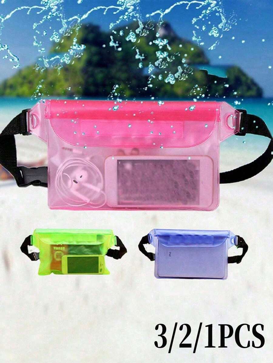 PVC Waterproof Waist Bag, Summer Waterproof Phone Pouch, Back To School Essential, Suitable For Swimming And Water Park