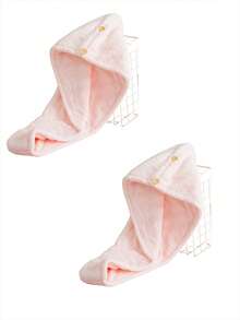 1/2 Pieces Hair-Drying Towel, Polyester, Women's Hair-Dry Cap, Simple Style, Various Colors, Absorbent, Quick-Drying And Soft, Wraps Hair, Suitable For All Seasons, Usable In The Bathroom, Living Room, For Removing Makeup Or Applying Makeup. - Multicolor - View 11