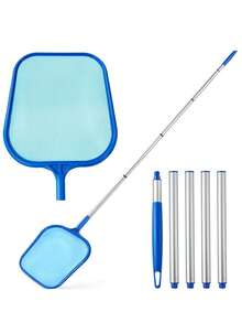 Pool Skimmer Net & Pole - Fine Mesh Cleaning Scoop - Leaf Net For Ponds, Spas, Hot Tubs - Large Skimmer For Above Ground Or Inground Pools, Filtration Cleaning Tool & Accessories - Blue - Multicolor - View 15