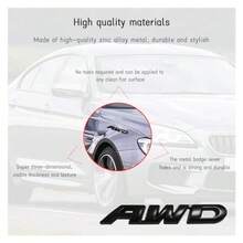 AWD Emblem Sticker, 3D Metal Letter Tailgate Side Badge Decal, Self Adhesive Auto Side Fenders Decoration For All Wheel Drive, Universal Vehicle Exterior Decor Accessories Black - Black - View 3