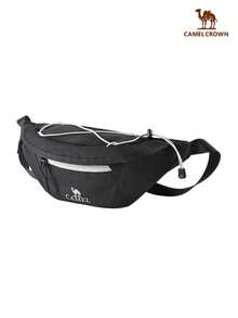 CAMEL CROWN Multifunctional Commuting & Running Waist Bag For Men & Women, Large Capacity Portable Chest Bag, Phone Pouch, Small Bag - Phantom Black - View 2